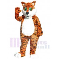 Kind Tiger Mascot Costume Animal with Black Stripes