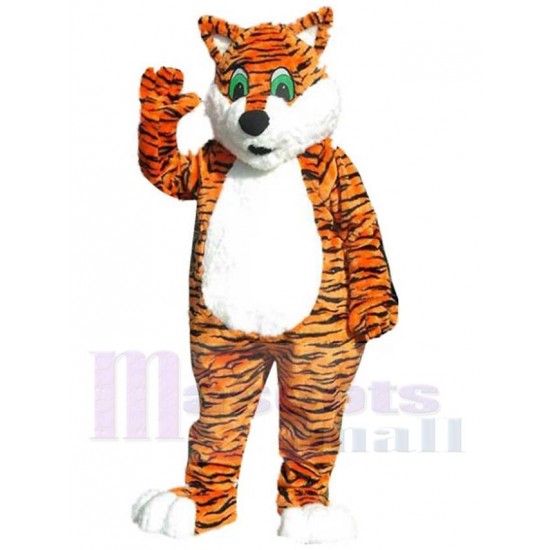Kind Tiger Mascot Costume Animal with Black Stripes