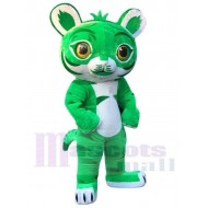 Lovely Green Tiger Mascot Costume Animal