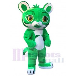 Lovely Green Tiger Mascot Costume Animal