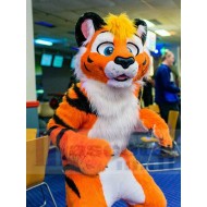 Tigre de peluche naranja y blanco Disfraz de mascota Animal