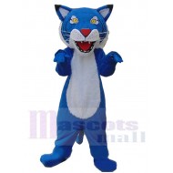 Blue Tiger Mascot Costume Animal with Red Nose