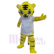 Reizender gelber kleiner Tiger Maskottchen-Kostüm Tier