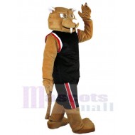 tigre marrón Disfraz de mascota Animal en jersey negro