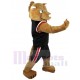 Tigre brun Mascotte Costume Animal en maillot noir