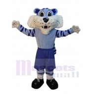 Tigre bleu amical Mascotte Costume Animal
