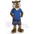 Brown Sport Tiger Mascot Costume Animal in Grey Shorts
