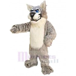 Wilder grauer Alphawolf Maskottchen Kostüm Tier