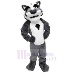 College Gray and White Wolf Mascot Costume Animal