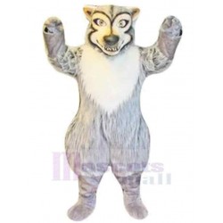 Lindo lobo gris fuerte Disfraz de mascota animal con Vientre blanco