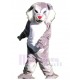 Loup gris et blanc Costume de mascotte Animal avec nez rouge