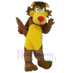 Loup brun et jaune drôle Costume de mascotte Animal