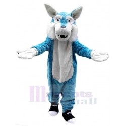 Loup bleu et blanc drôle Costume de mascotte Animal