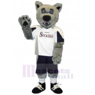Sports Wolf Mascot Costume Animal in White Clothes