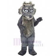 Lustiger Wolf Maskottchen Kostüm Tier Erwachsene mit grauem Bauch