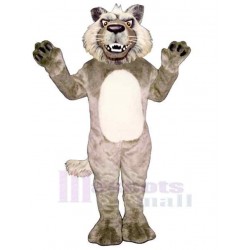 Brown Growling Wolf Mascot Costume Animal