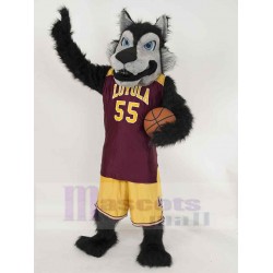 Loup de basket-ball cool Costume de mascotte Animal