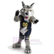 Lustiger Sport grauer Wolf Maskottchen Kostüm Tier Erwachsene