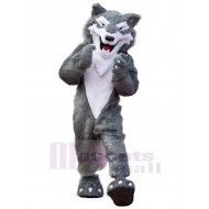 Bienveillant loup gris Costume de mascotte Animal