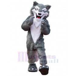 Amablemente lobo gris Disfraz de mascota animal