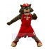 Lobo universitario profesional Disfraz de mascota animal en ropa roja