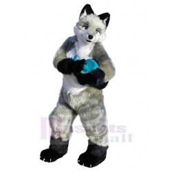 Superb Cute Wolf Mascot Costume Animal with Black Ears