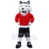 Lobo Deportivo Blanco Disfraz de mascota animal en ropa roja