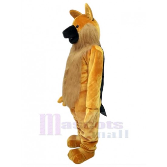 Loup brun jaune Costume de mascotte Animal avec nez noir