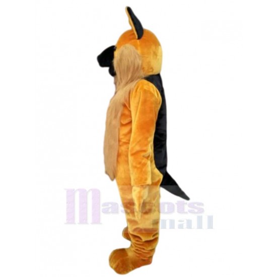 Lobo Marrón Amarillo Disfraz de mascota animal con nariz negra