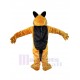 Loup brun jaune Costume de mascotte Animal avec nez noir