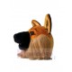 Yellow Brown Wolf Mascot Costume Animal with Black Nose
