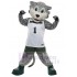 Süßer Wolf Maskottchen Kostüm Tier in Weiß Sportweste