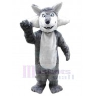 Lustiger böser grauer Wolf Maskottchen Kostüm Tier Erwachsene