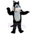 Schwarzer Wolf Plüsch mit Grauer Bauch Maskottchen Kostüm Tier