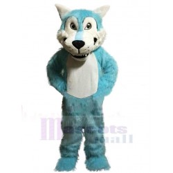 Loup bleu en peluche drôle Costume de mascotte Animal