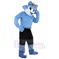 Loup bleu Costume de mascotte Animal avec des dents pointues