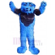 Fierce Blue Wolf Mascot Costume Animal Adult