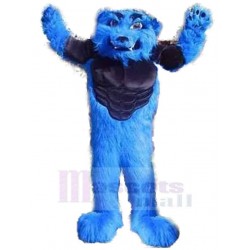 Wilder blauer Wolf Maskottchen Kostüm Tier Erwachsene