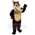 Funny Dark Brown Wolf Mascot Costume Animal