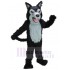 Loup Noir Dents Acérées Costume de mascotte Animal