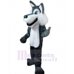 Adorable loup gris adulte Costume de mascotte Animal