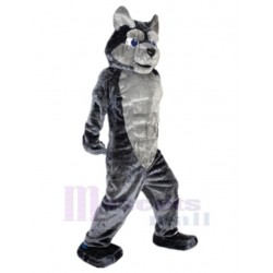 Loup gris musclé Costume de mascotte Animal Costume de fête