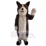 Soft Brown and White Wolf Mascot Costume Animal