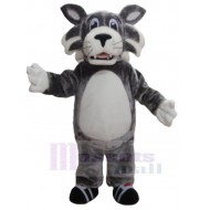 High Quality Furry Grey Wolf Mascot Costume Animal