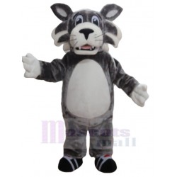 Lobo gris peludo de alta calidad Disfraz de mascota animal