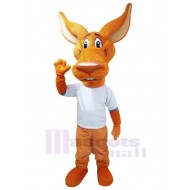 Orange Wolf Mascot Costume Animal with Big Ears