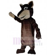 Loup brun à bouche pointue Costume de mascotte Animal