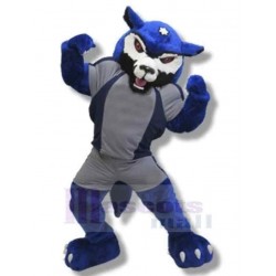 Loup bleu du collège de puissance Costume de mascotte Animal