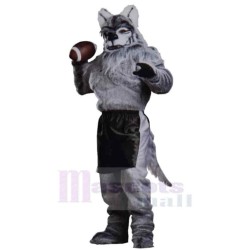 Lobo gris de felpa de alta calidad Disfraz de mascota animal