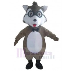 Cute Baby Wolf Mascot Costume Animal with Glasses